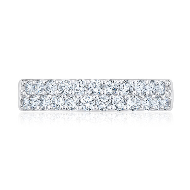Anillo, 0.67ctw Diamantes, Oro Blanco de 14K — Imagen 2 de 4