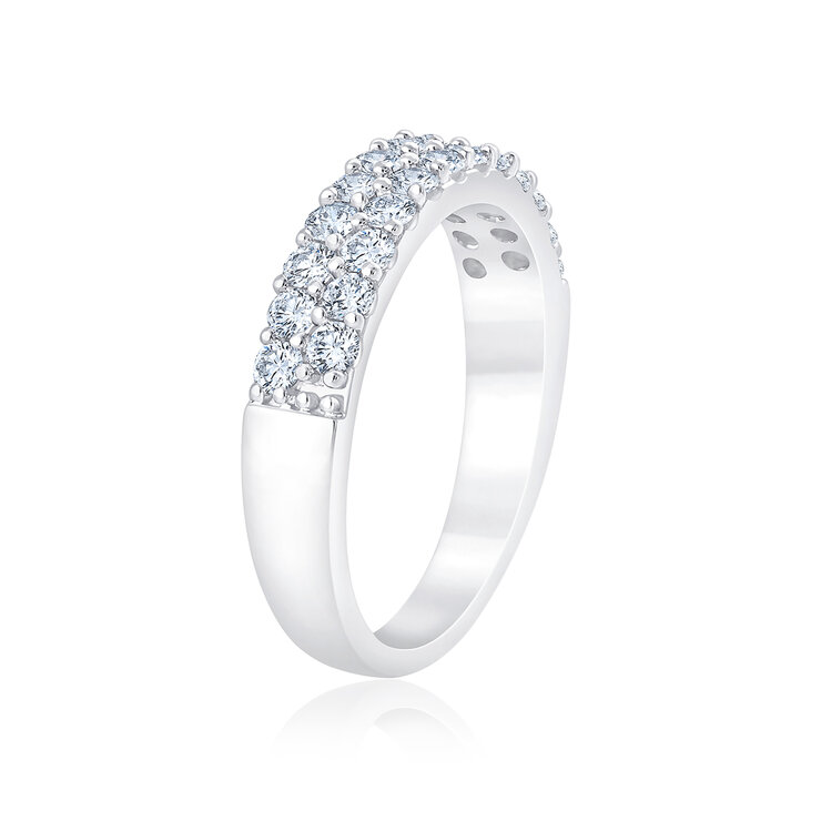 Anillo, 0.67ctw Diamantes, Oro Blanco de 14K — Imagen 3 de 4