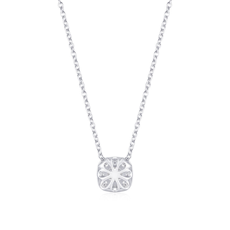 Dije de Diamantes, 0.53ctw, Corte Redondo, Oro Blanco de 14k — Imagen 3 de 4