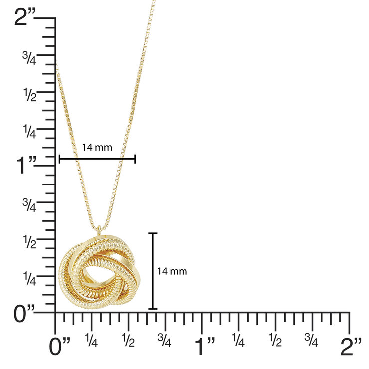 Dije, Nudo de Amor, Oro Amarillo de 14k — Imagen 3 de 4