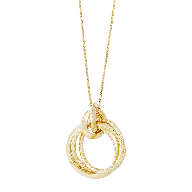 Dije, Circulos, Oro Amarillo de 14K — Imagen 2 de 4