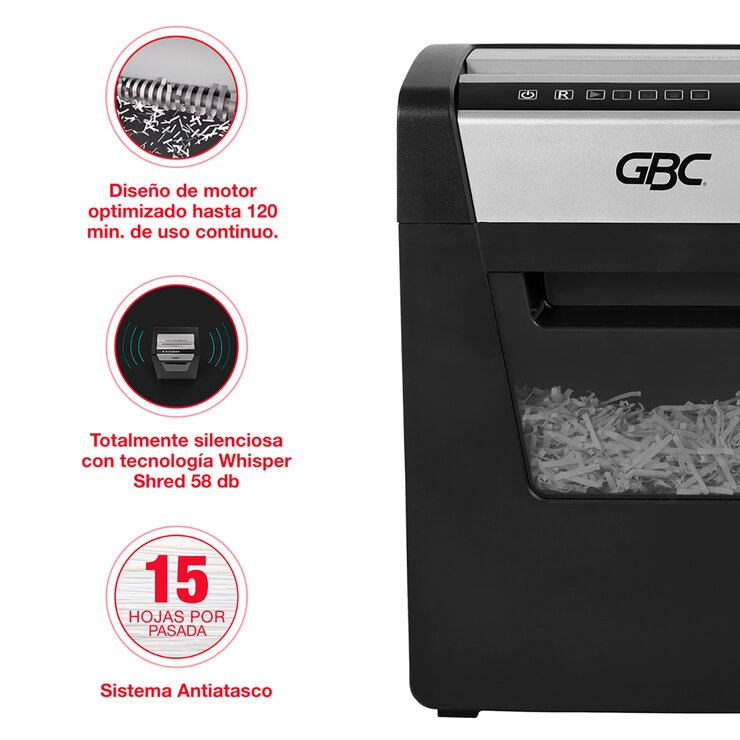 GBC Trituradora de Papel Corte Súper Cruzado SX15-06 — Imagen 4 de 4