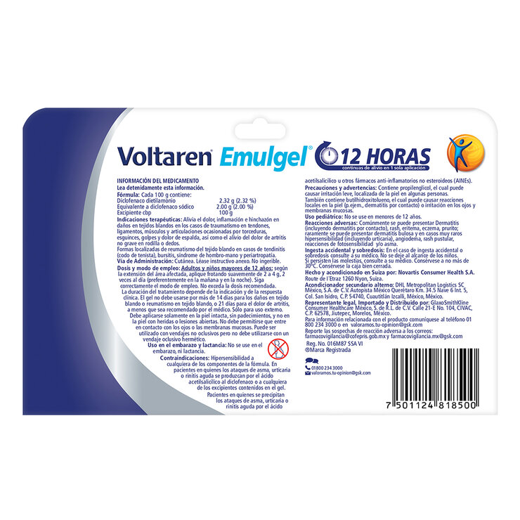 Voltaren Emulgel  Diclofenaco Gel  2.32% 100g + 50g  — Imagen 3 de 4