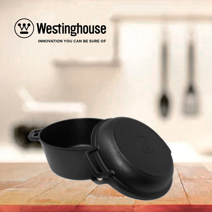 Olla Holándesa de Hierro Forjado 4.7 lt con Tapa Sartén de 26 cm, Westinghouse — Imagen 1 de 4