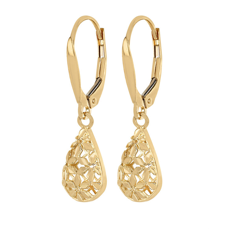 Aretes, Oro Amarillo de 14K — Imagen 3 de 4
