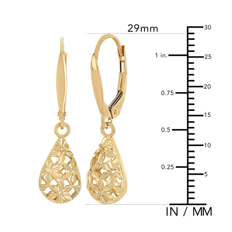 Aretes, Oro Amarillo de 14K — Imagen 4 de 4