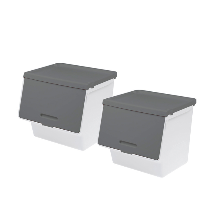 Litem, 2 Cajas Grandes de Almacenamiento Apilables — Imagen 2 de 2