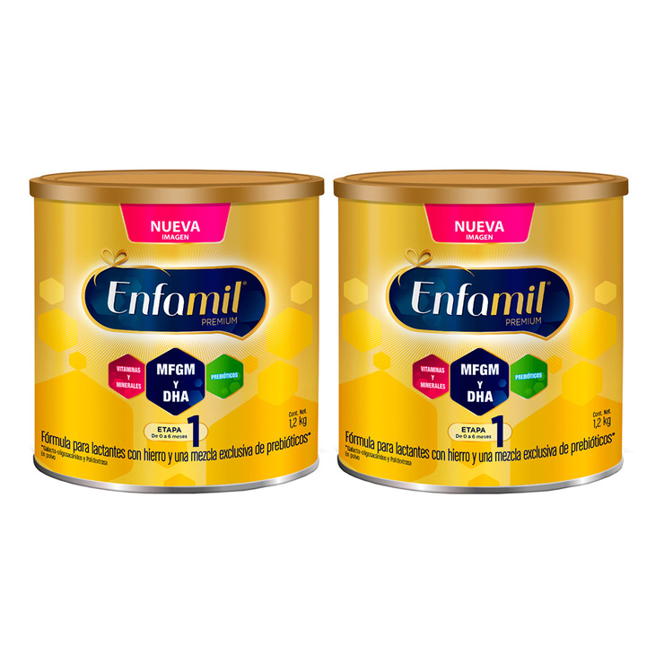 Fórmula Infantil Enfamil Etapa 1, 2 latas 1.2 kg c/u — Imagen 1 de 4