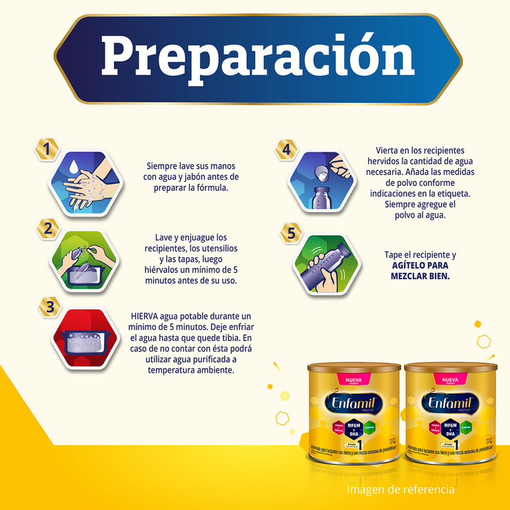 Fórmula Infantil Enfamil Etapa 1, 2 latas 1.2 kg c/u — Imagen 2 de 4
