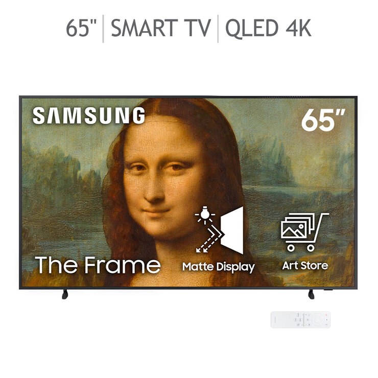 Samsung Pantalla 65" QLED The Frame 4K UHD Smart TV + Marco blanco — Imagen 1 de 4