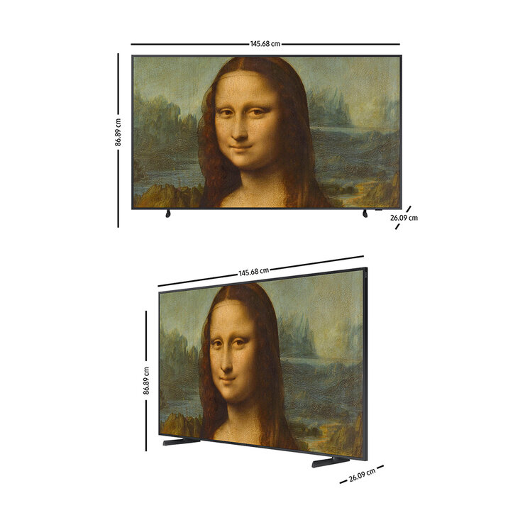Samsung Pantalla 65" QLED The Frame 4K UHD Smart TV + Marco blanco — Imagen 3 de 4