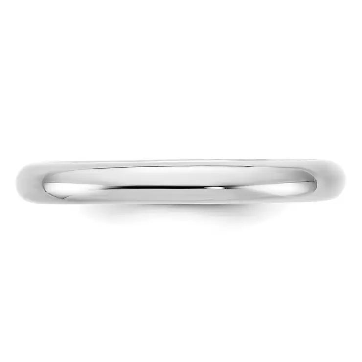Argolla de matrimonio, 3mm, Comfort Fit, Oro Blanco 14k, Talla 10 — Imagen 3 de 4