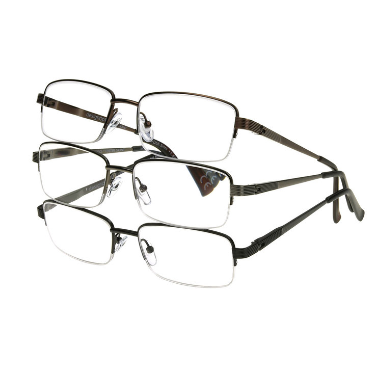 Design Optics, Lentes de Lectura, Dioptría 2.75, Marco Delgado, Varios Modelos, 3 Piezas
