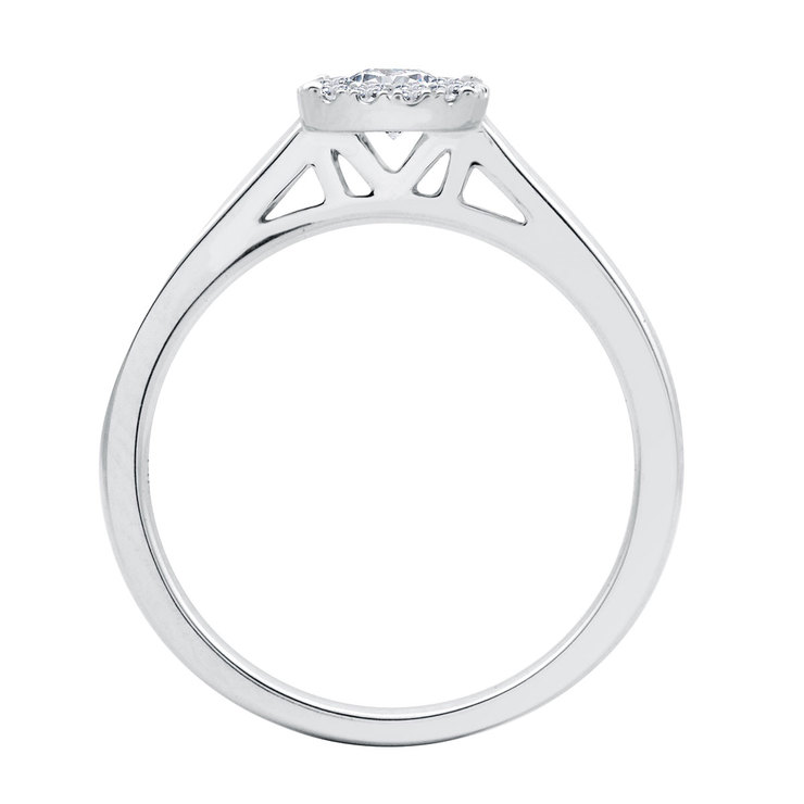 Anillo, 0.33ctw Diamantes, Oro Blanco 14kt — Imagen 2 de 3