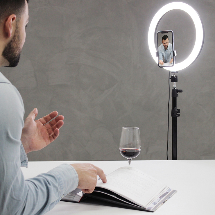 Cygnett V-Pro Aro de Luz 12" con Soporte para Celular — Imagen 1 de 4