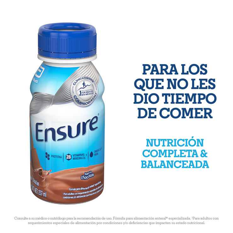 Suplemento Alimenticio para Adultos Sabor Chocolate, Ensure, 16 botellas de 237 ml c/u — Imagen 3 de 4