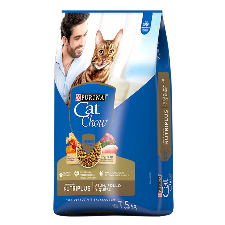 Cat Chow Purina Alimento para Gato  Atún Pollo y Queso 7.5kg — Imagen 4 de 4