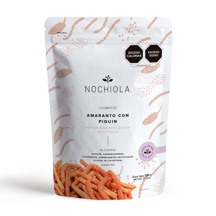 Nochiola Churritos de Amaranto con Piquín 500 g — Imagen 1 de 3