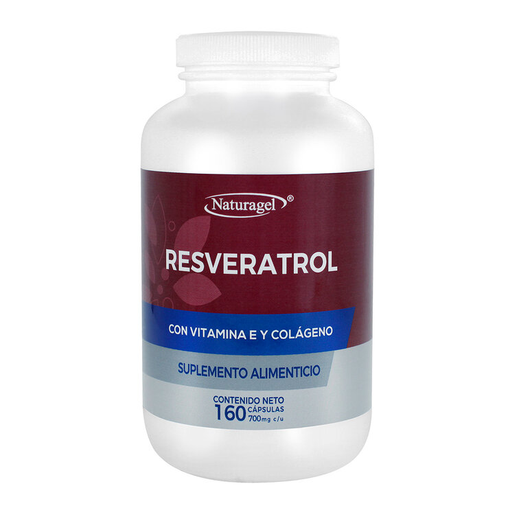 Naturagel Resveratrol con Vitamina E y Colágeno 160 Cápsulas — Imagen 1 de 4