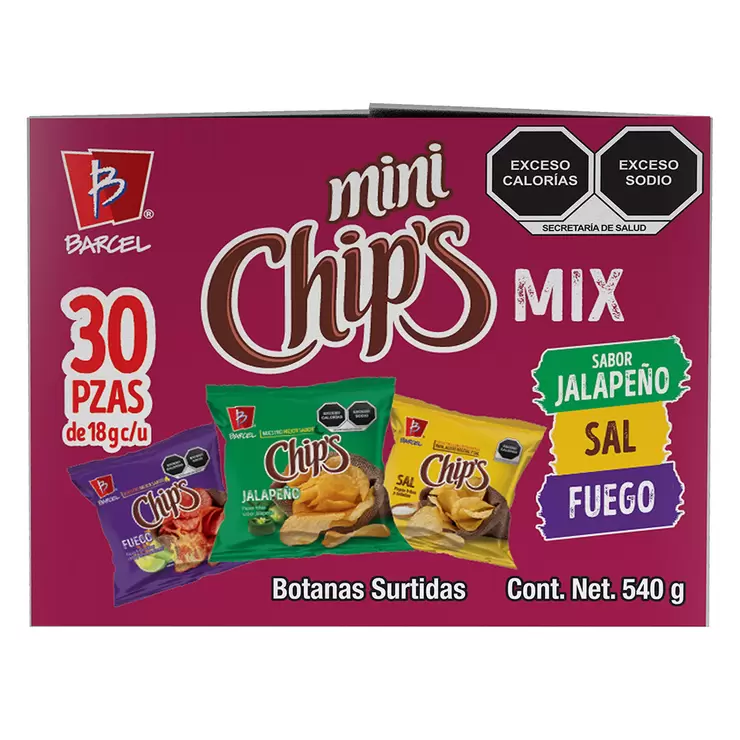 Chip's Papas Surtidas Minis 30 pzas de 18 g — Imagen 1 de 4