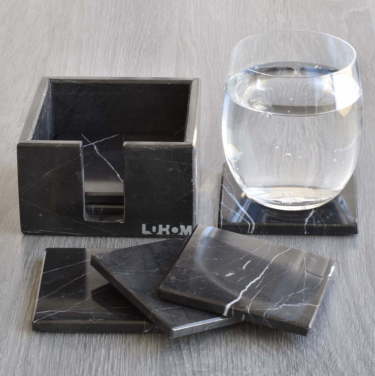 Luhom, Set de Portavasos de Mármol (6 piezas) — Imagen 2 de 3