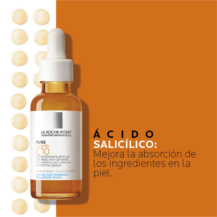 La Roche-Posay Pure Vitamin C10 Serum Anti-Oxidante 30ml — Imagen 2 de 4