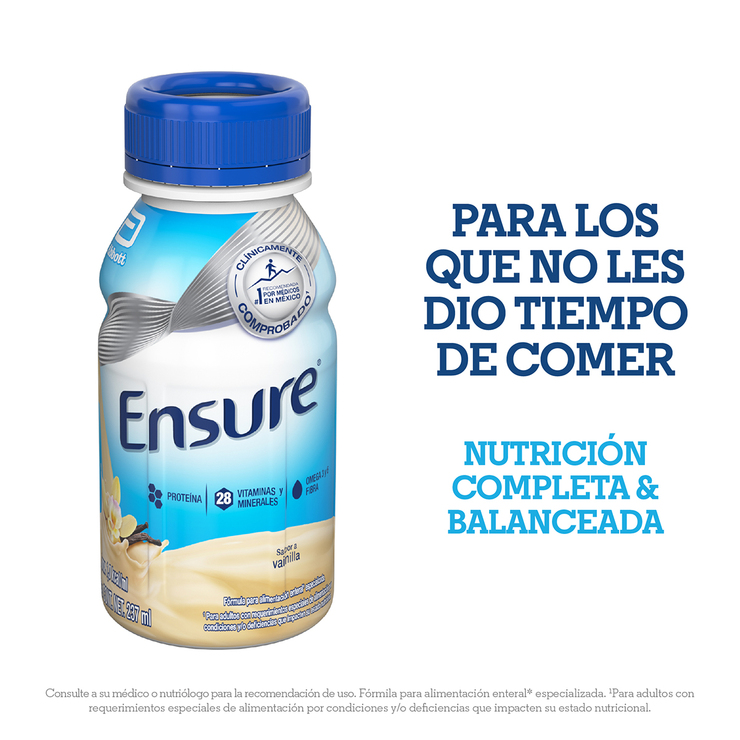 Suplemento Alimenticio para Adultos Sabor Vainilla, Ensure, 16 botellas de 237 ml c/u — Imagen 4 de 4