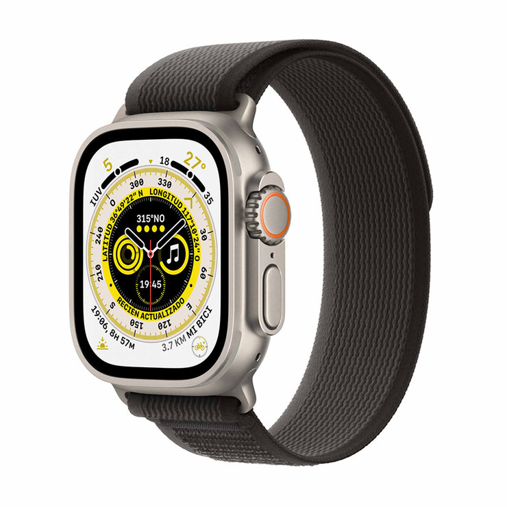 Apple Watch Ultra (GPS + Celular) Caja de titanio 49 mm con correa Loop Trail Negro/Gris — Imagen 1 de 4