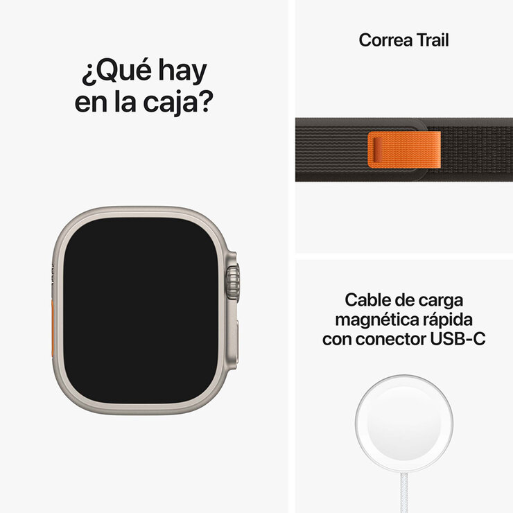 Apple Watch Ultra (GPS + Celular) Caja de titanio 49 mm con correa Loop Trail Negro/Gris — Imagen 4 de 4