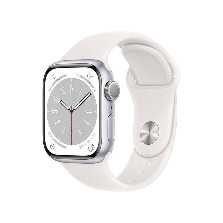 Apple Watch S8 (GPS) Caja de Aluminio Plata 41mm con correa deportiva color blanco  — Imagen 1 de 4