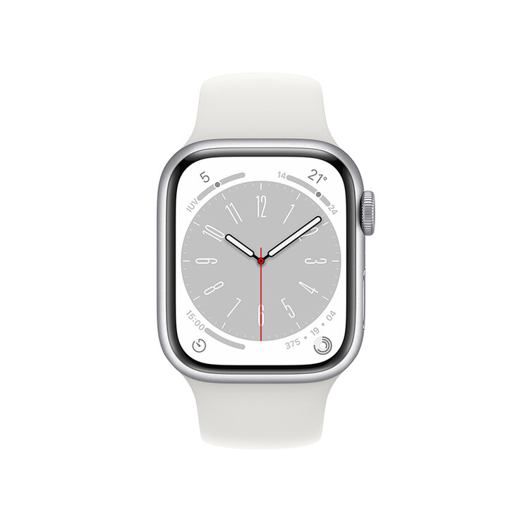 Apple Watch S8 (GPS) Caja de Aluminio Plata 41mm con correa deportiva color blanco  — Imagen 2 de 4