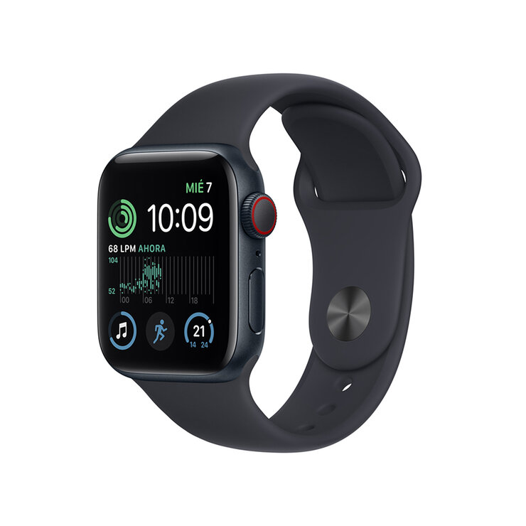 Apple Watch SE (GPS + Celular) Caja de Aluminio Medianoche 40mm con correa deportiva color medianoche   — Imagen 1 de 4