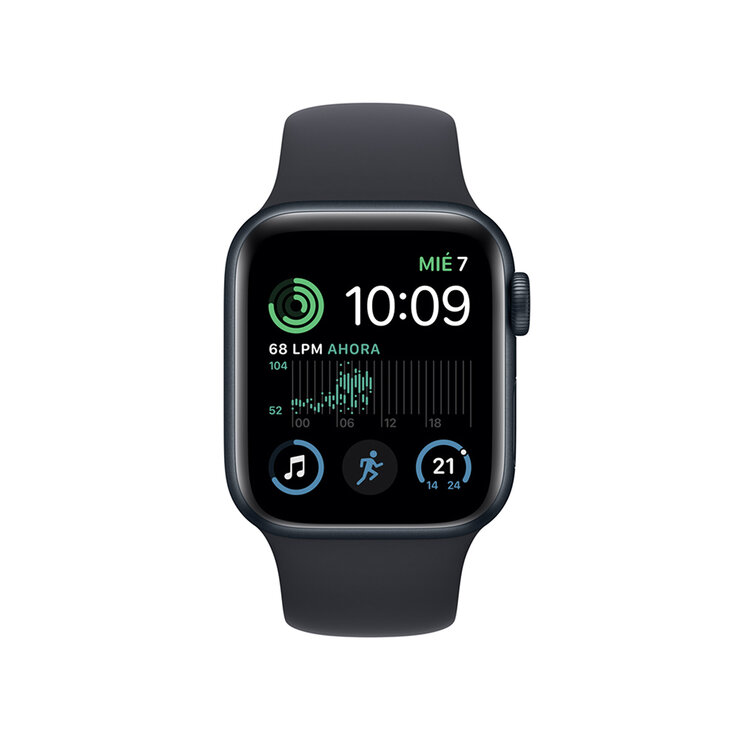 Apple Watch SE (GPS + Celular) Caja de Aluminio Medianoche 40mm con correa deportiva color medianoche   — Imagen 2 de 4