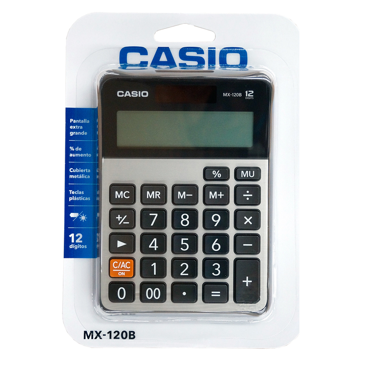 Casio, Calculadora de Escritorio MX-120B, 4 Piezas — Imagen 2 de 2