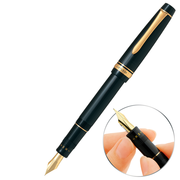 Pilot Justus pluma fuente punto mediano ajustable, plumilla de oro 14k — Imagen 2 de 4