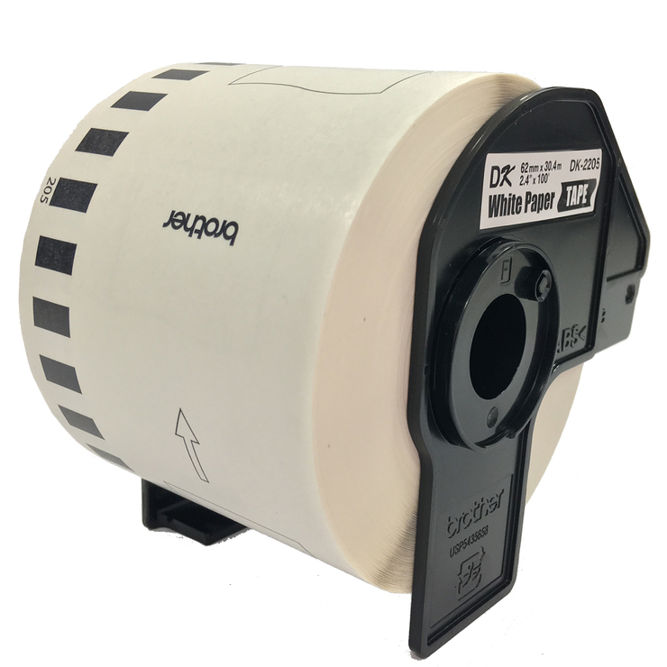 Brother Etiqueta de Longitus Continua Color Blanco de 62 mm x 30.4 m — Imagen 3 de 4
