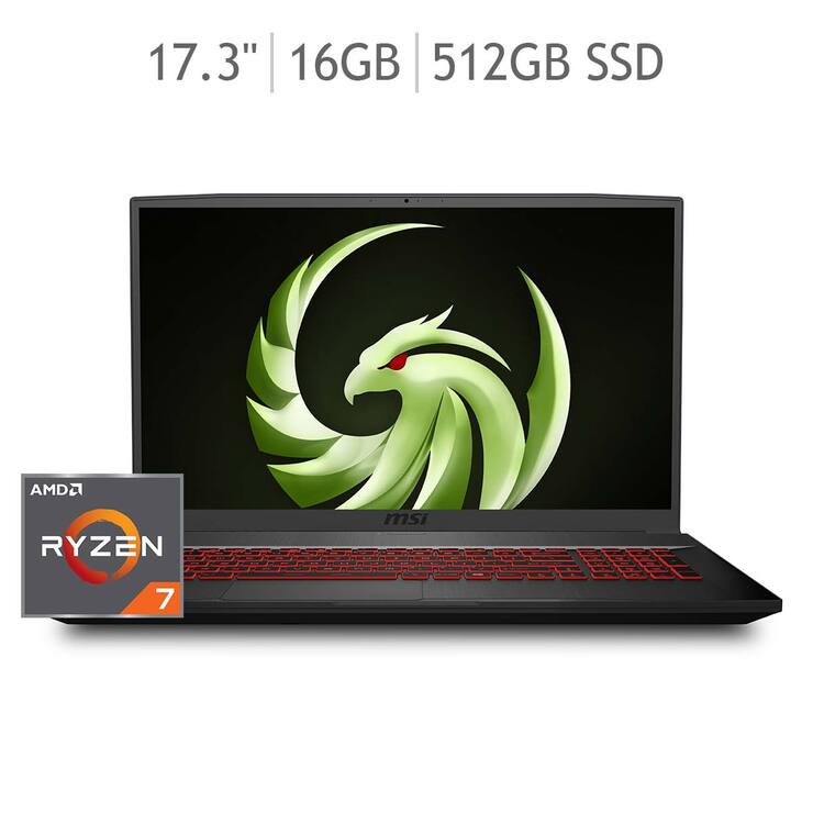 MSI Bravo Laptop 17.3" Ryzen 7 4800H 16GB 512GB SSD — Imagen 1 de 4