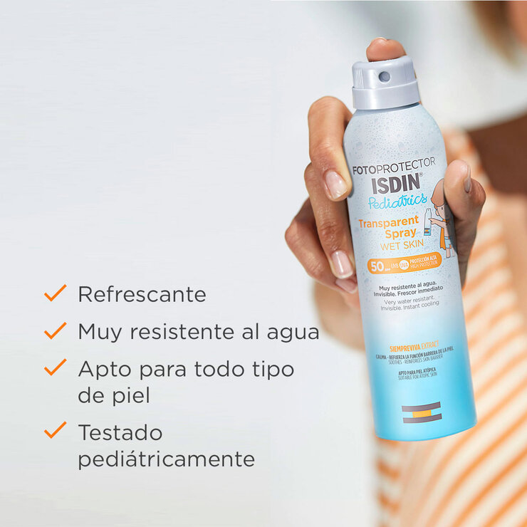 Isdin Fotoprotector FPS50 + Spray Wet Skin Pediátrico 250ml — Imagen 4 de 4