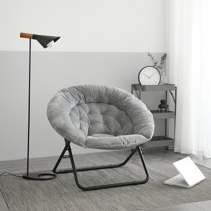 Urban Lounge Silla Plegable de Tela  (7 negras y 6 grises) — Imagen 3 de 3