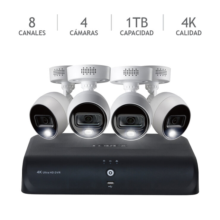 Lorex, Sistema de Seguridad de 4 Cámaras 4K Ultra HD DVR — Imagen 1 de 4