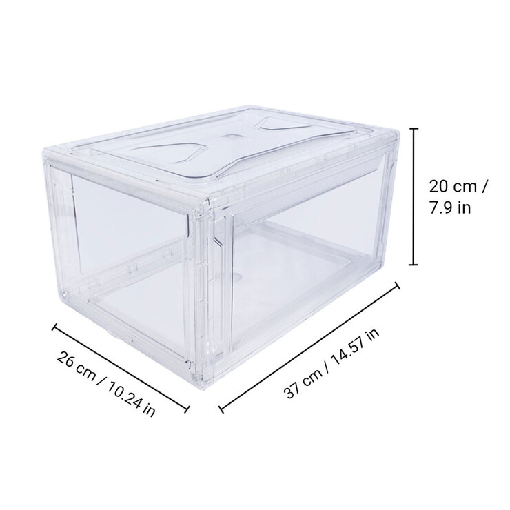 AG Box, Set de 4 Cajas de Zapatos Apilables Premium, Transparente — Imagen 4 de 4
