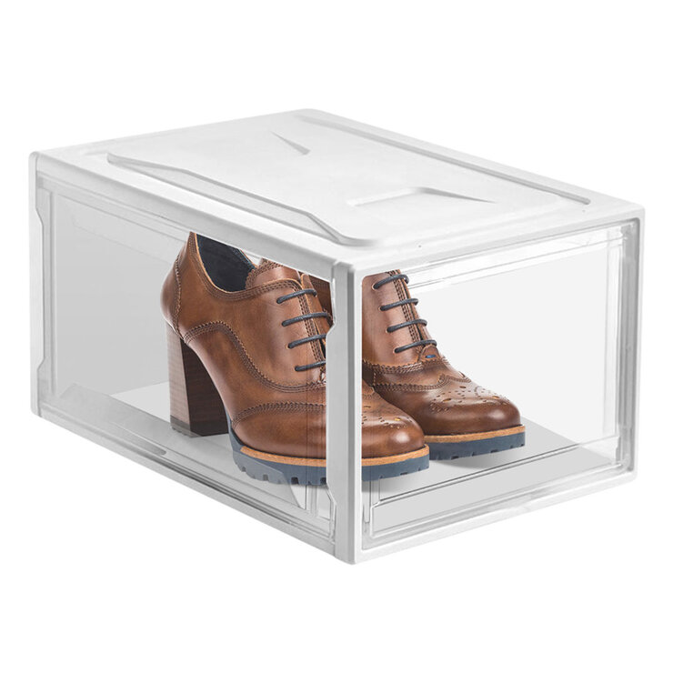 AG Box, Set de 4 Cajas de Zapatos Apilables Premium, Blanco — Imagen 3 de 4