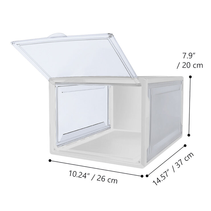 AG Box, Set de 4 Cajas de Zapatos Apilables Premium, Blanco — Imagen 4 de 4