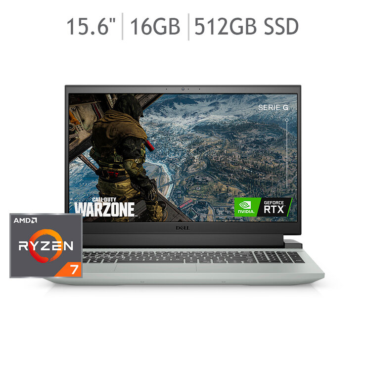 Dell Laptop Gaming NB G5 5515 15.6" AMD Ryzen™ 7 Nvidia GeForce RTX — Imagen 1 de 4