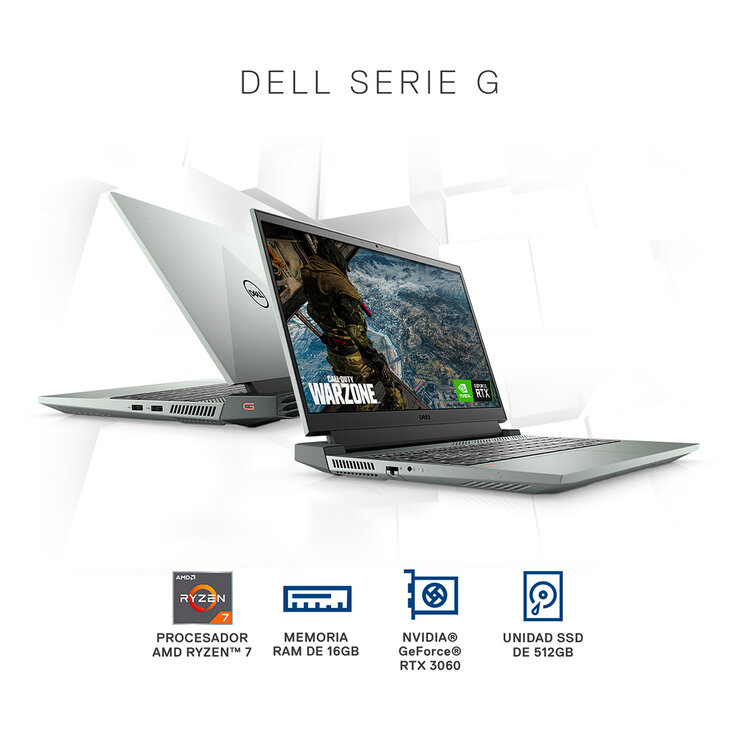 Dell Laptop Gaming NB G5 5515 15.6" AMD Ryzen™ 7 Nvidia GeForce RTX — Imagen 2 de 4