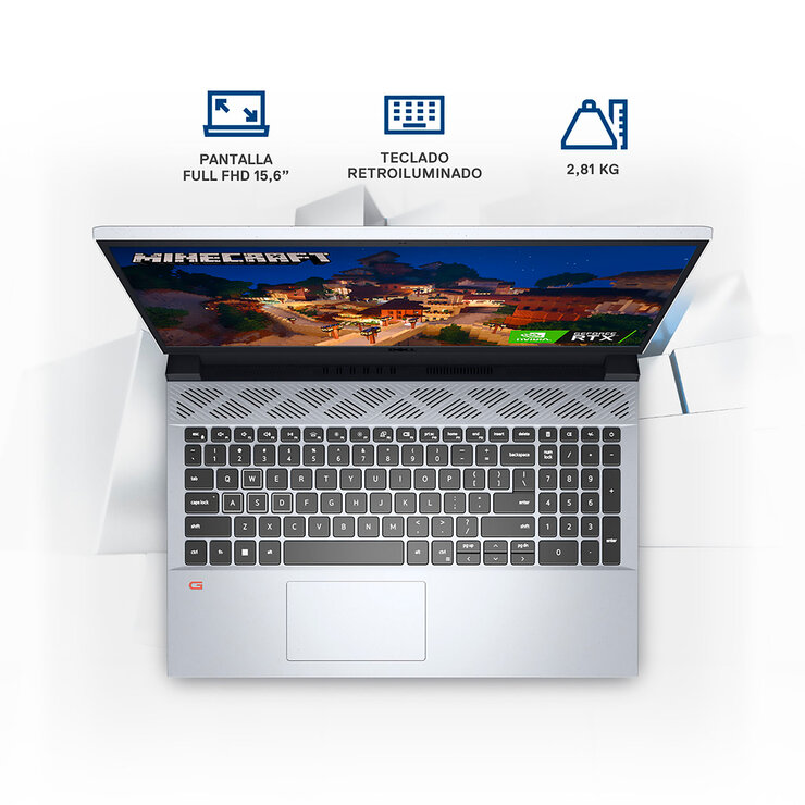 Laptop Dell Gaming NB G15" 5515 AMD Ryzen™7, 16 GB RAM, 512 GB SSD, FHD, WIN 11, GRIS — Imagen 4 de 4