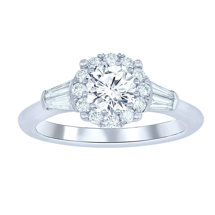 Anillo, 1.25cttw Diamantes, Platino — Imagen 1 de 3