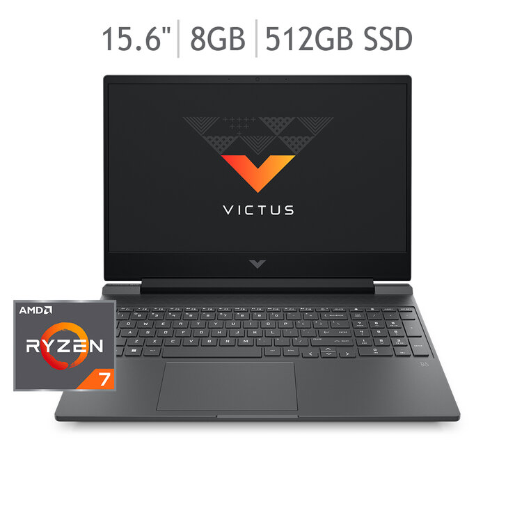 Victus Gaming Laptop 15.6", Windows 11 Home, AMD Ryzen™ 7, 8GB RAM, 512GB SSD — Imagen 1 de 4
