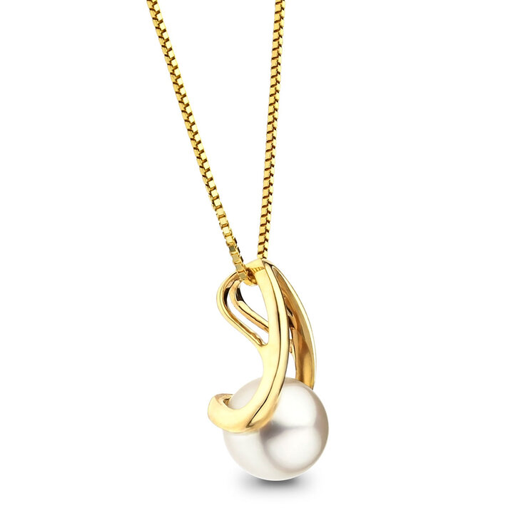 Collar de Perlas, Oro Amarillo de 14K — Imagen 2 de 4