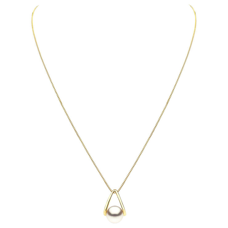 Collar de Perlas, Oro Amarillo de 14K — Imagen 3 de 4